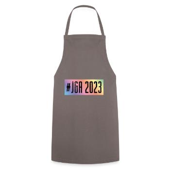 Jga 2023 - Kochschürze - Grau - Vorne - AI Model Male 185 dark (185cm)