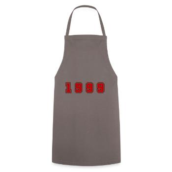 Numéro de l’année 1999 - Tablier de cuisine - gris - Devant - AI Model Male 185 dark (185cm)