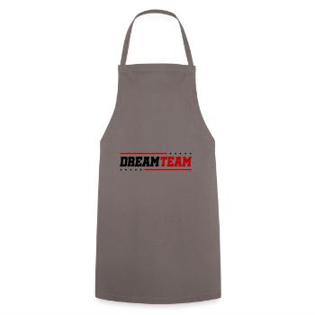 Dream Team - Kochschürze - Grau - Vorne - AI Model Male 185 dark (185cm)