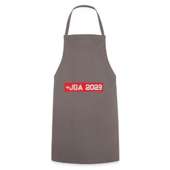 Jga 2023 Junggesellenabschied - Kochschürze - Grau - Vorne - AI Model Male 185 dark (185cm)