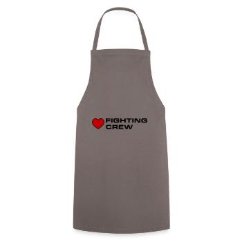 Fighting Crew - Cooking Apron - grey - Front - AI Model Male 185 dark (185cm)