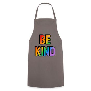 Be kind rainbow gay pride - Cooking Apron - grey - Front - AI Model Male 185 dark (185cm)