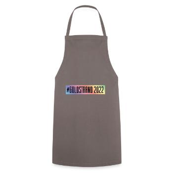 Goldstrand 2022 - Kochschürze - Grau - Vorne - AI Model Male 185 dark (185cm)