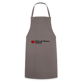 Cœur de l’équipe de volley-ball - Tablier de cuisine - gris - Devant - AI Model Male 185 dark (185cm)