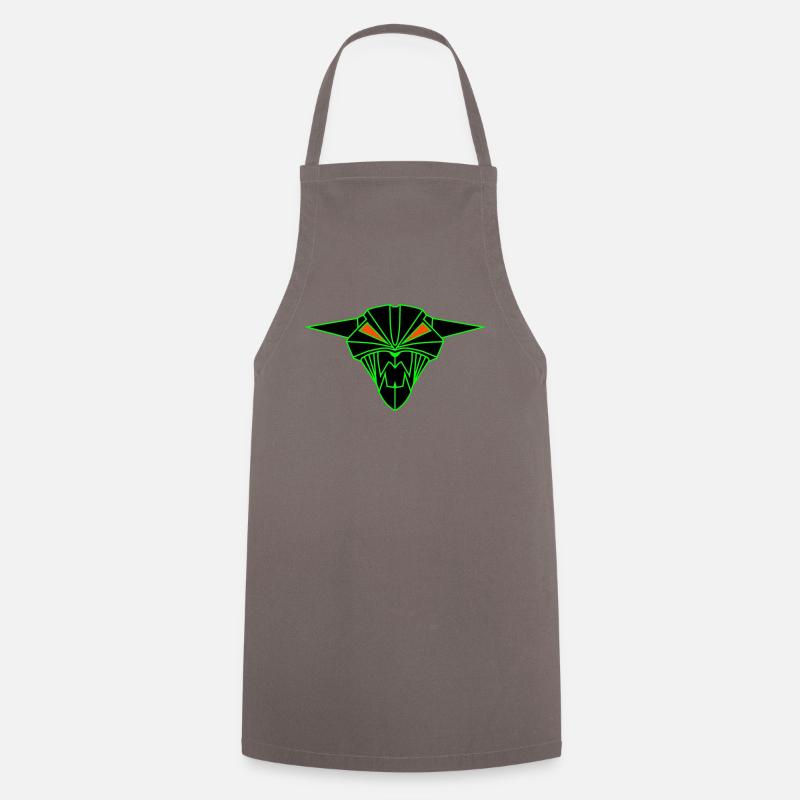 BIONIC DEVIL CAT !!! - Cooking Apron - grey