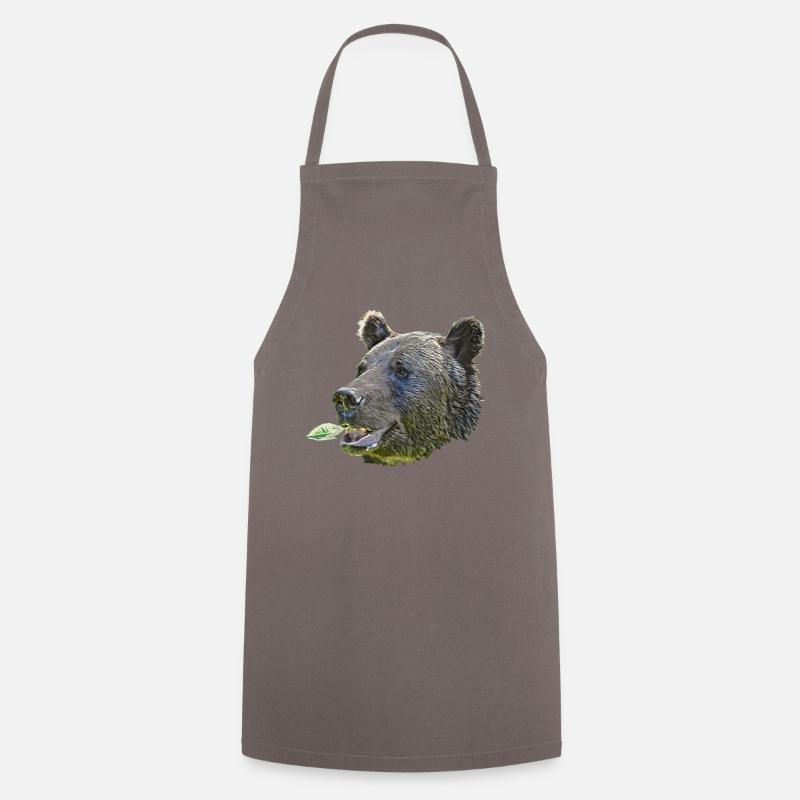 PEDRO Head Leaf Color - Cooking Apron - grey