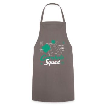 Cornhole Squad Wilderness Ironic Saying - Cooking Apron - grey - Front - AI Model Male 185 dark (185cm)