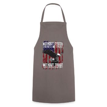 Vérité confiance démocratie aigle amérique - Tablier de cuisine - gris - Devant - AI Model Male 185 dark (185cm)