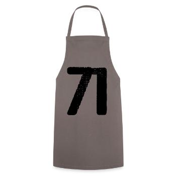 71 Zahl Trikot - Kochschürze - Grau - Vorne - AI Model Male 185 dark (185cm)