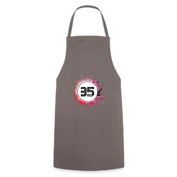 35 Nombre d’objets blob - Tablier de cuisine - gris - Devant - AI Model Male 185 dark (185cm)