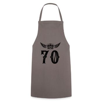 70 Number crown - Cooking Apron - grey - Front - AI Model Male 185 dark (185cm)