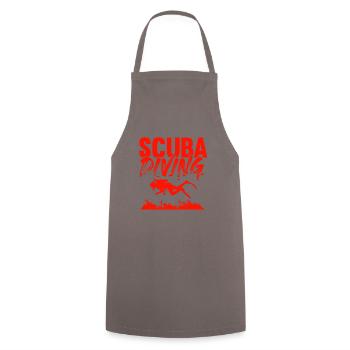 plongée sous-marine - Tablier de cuisine - gris - Devant - AI Model Male 185 dark (185cm)