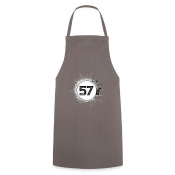 57 Number of blobs - Cooking Apron - grey - Front - AI Model Male 185 dark (185cm)