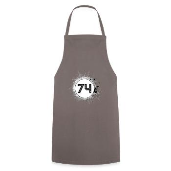 74 Number of blobs - Cooking Apron - grey - Front - AI Model Male 185 dark (185cm)