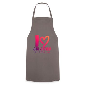 J’adore le Jiu Jitsu - Tablier de cuisine - gris - Devant - AI Model Male 185 dark (185cm)
