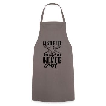 baseball hustle - Kochschürze - Grau - Vorne - AI Model Male 185 dark (185cm)