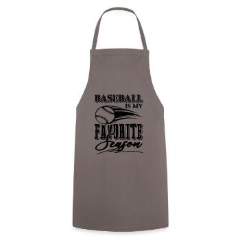 Baseball Season - Cooking Apron - grey - Front - AI Model Male 185 dark (185cm)