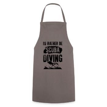 Diving scuba diving - Cooking Apron - grey - Front - AI Model Male 185 dark (185cm)