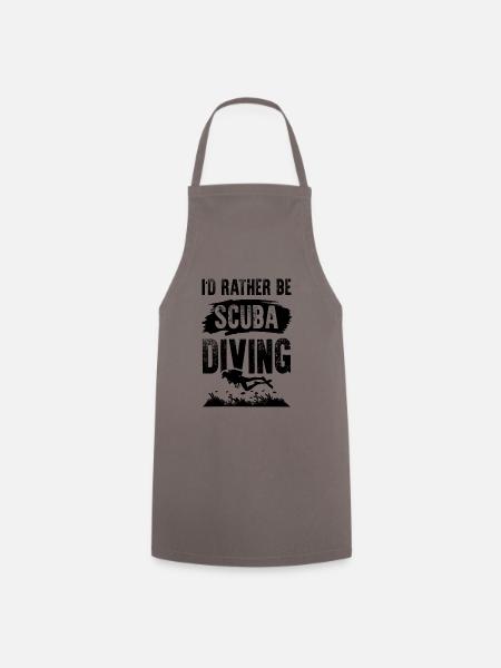 Diving scuba diving - Cooking Apron - grey