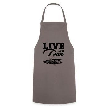 La vie pour plonger - Tablier de cuisine - gris - Devant - AI Model Male 185 dark (185cm)