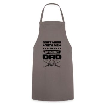 Cricket Papa - Cooking Apron - grey - Front - AI Model Male 185 dark (185cm)