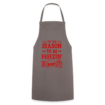 Winter Season - Cooking Apron - grey - Front - AI Model Male 185 dark (185cm)