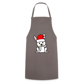 Hase Comic Weihnachten Xmas - Kochschürze - Grau - Vorne - AI Model Male 185 dark (185cm)