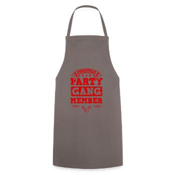 Christmas Party Gang Member - Cooking Apron - grey - Front - AI Model Male 185 dark (185cm)
