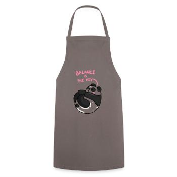 Panda Balance est la clé - Tablier de cuisine - gris - Devant - AI Model Male 185 dark (185cm)
