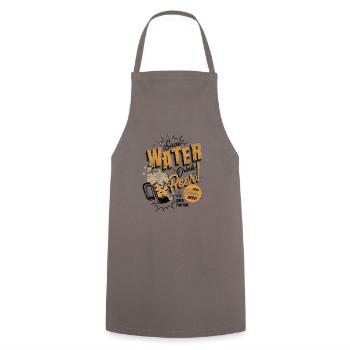 save water - drink beer - Cooking Apron - grey - Front - AI Model Male 185 dark (185cm)