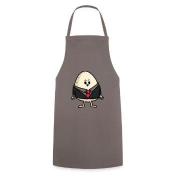Œuf en costume - Tablier de cuisine - gris - Devant - AI Model Male 185 dark (185cm)