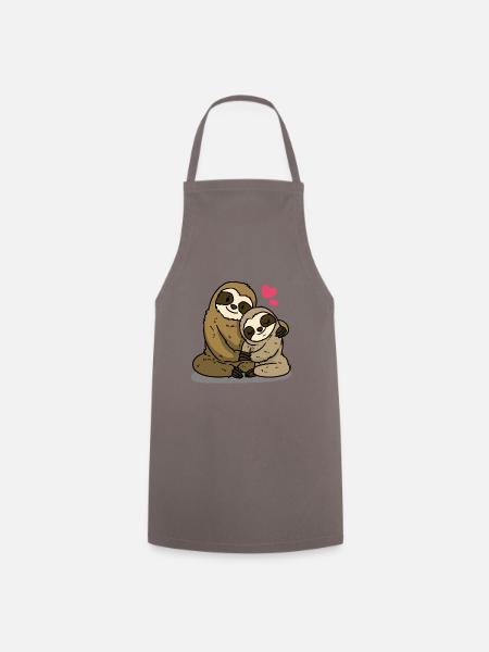 Liebend Sloth Loving Sloth - Kochschürze - Grau