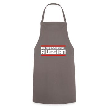 Professional Russian - Cooking Apron - grey - Front - AI Model Male 185 dark (185cm)