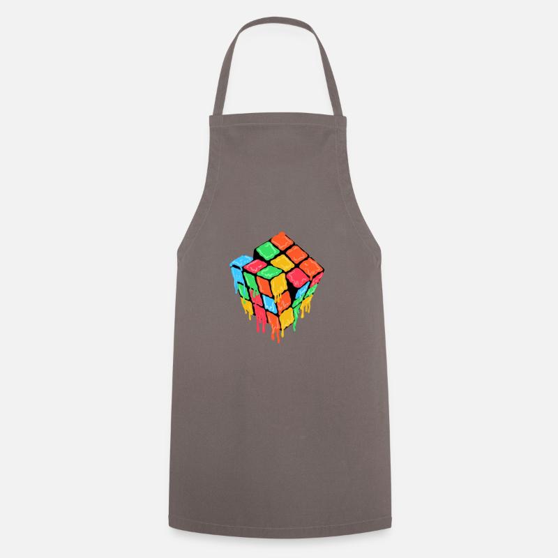 Cube melted gift - Cooking Apron - grey