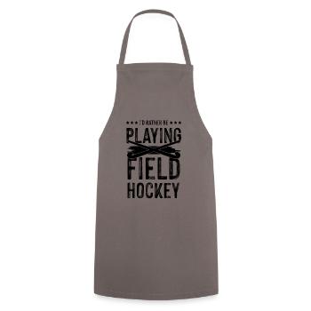 Jouer au hockey de terrain - Tablier de cuisine - gris - Devant - AI Model Male 185 dark (185cm)