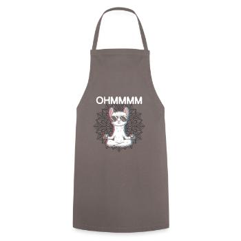 OHMMM Meditation Lama yoga - Tablier de cuisine - gris - Devant - AI Model Male 185 dark (185cm)
