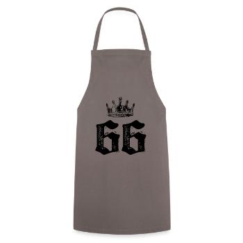 66 Couronne numérique - Tablier de cuisine - gris - Devant - AI Model Male 185 dark (185cm)