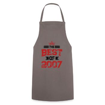 2007 best of - Cooking Apron - grey - Front - AI Model Male 185 dark (185cm)