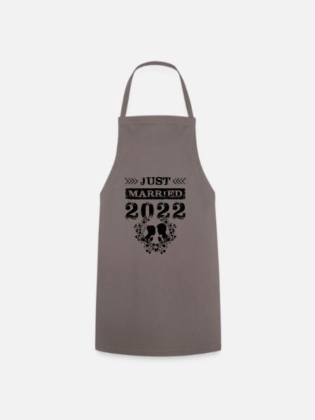Juste marié 2022 - Tablier de cuisine - gris