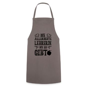 Allerbeste Lehrerin - Kochschürze - Grau - Vorne - AI Model Male 185 dark (185cm)