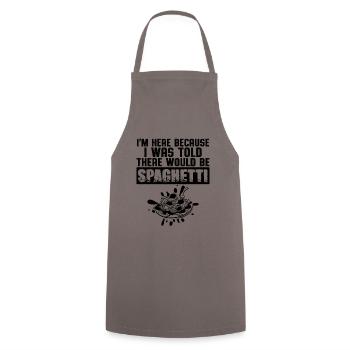 spaghetti pasta - Cooking Apron - grey - Front - AI Model Male 185 dark (185cm)