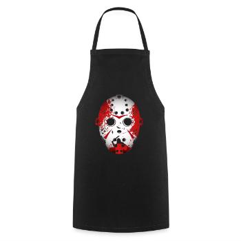 Halloween Horror Mask Killer - Tablier de cuisine - noir - Devant - AI Model Male 185 dark (185cm)
