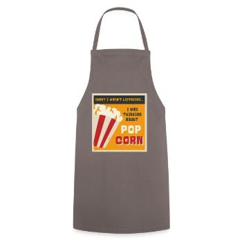 Manger du pop-corn Ironic Saying Corn Pop Corn - Tablier de cuisine - gris - Devant - AI Model Male 185 dark (185cm)