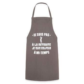 Je suis pas à la retraite t-shirt golfeur homme - Tablier de cuisine - gris - Devant - AI Model Male 185 dark (185cm)
