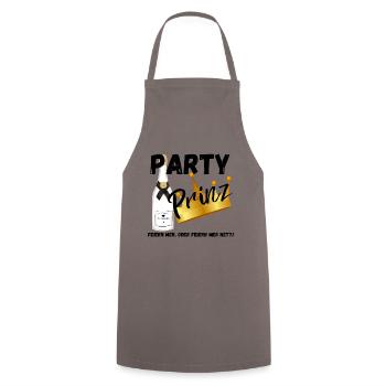 Party Prinz - Kochschürze - Grau - Vorne - AI Model Male 185 dark (185cm)