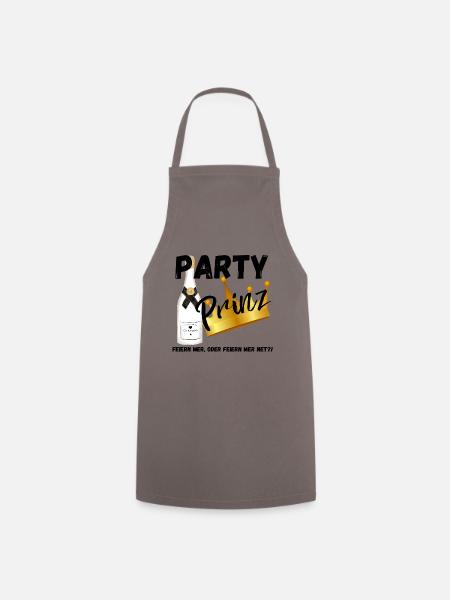 Party Prinz - Kochschürze - Grau