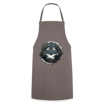 Mjölnir 3 - Kochschürze - Grau - Vorne - AI Model Male 185 dark (185cm)