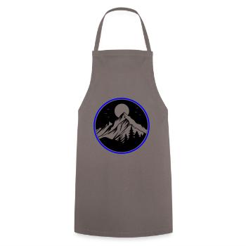 Mountains Nature Mountains Silhouette - Cooking Apron - grey - Front - AI Model Male 185 dark (185cm)