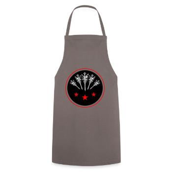 Darts Team Dartpfeile Symbol - Kochschürze - Grau - Vorne - AI Model Male 185 dark (185cm)