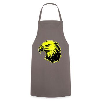 Adler Kopf Porträt Symbol - Kochschürze - Grau - Vorne - AI Model Male 185 dark (185cm)